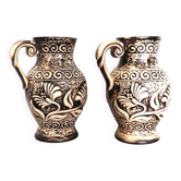 Pair of jugs, vintage vases Bay Keramik 671-20 – West Germany