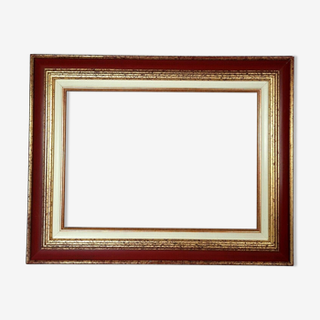 Frame inverted edges 62x49 foliage 46x33 cm lacquered gilded stucco wood SB192