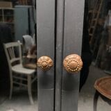 Matte 1930s black glass cabinet