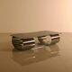 Glass and metal coffee table by Francois Monnet for Kappa Italia 70's