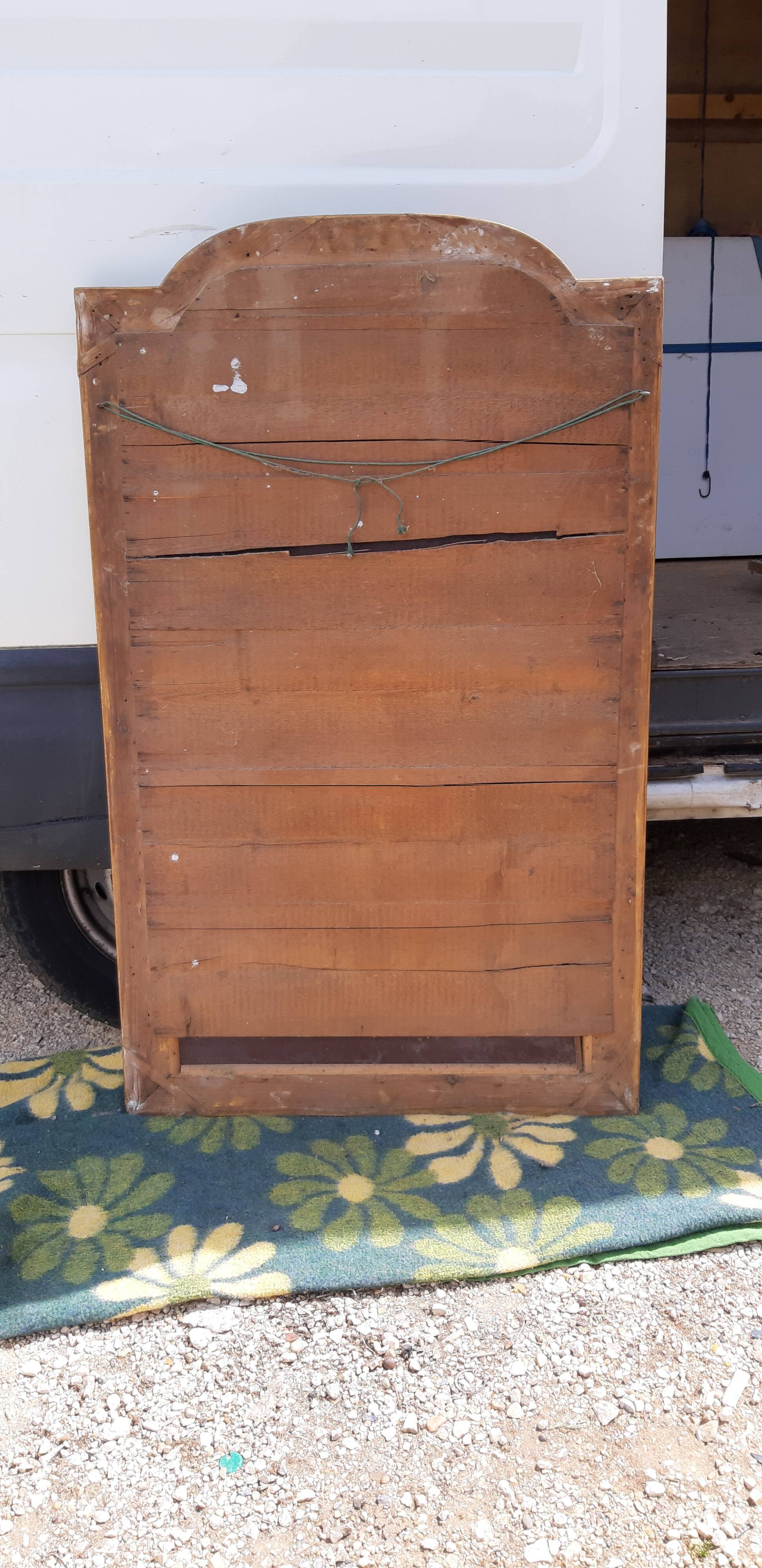 Mirror 19th Wood and Golden Stuk 83x138cm