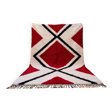 Handwoven traditional pure wool rug 2/3 m