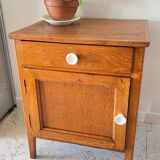 Oak bedside table from the 1950s