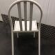 Mallet-Stevens chair with white wood and laqué metal 1970