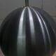 Pair of functional 70's aluminum ball pendants