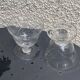 6 antique champagne glasses, chiseled floral motif, collector's item