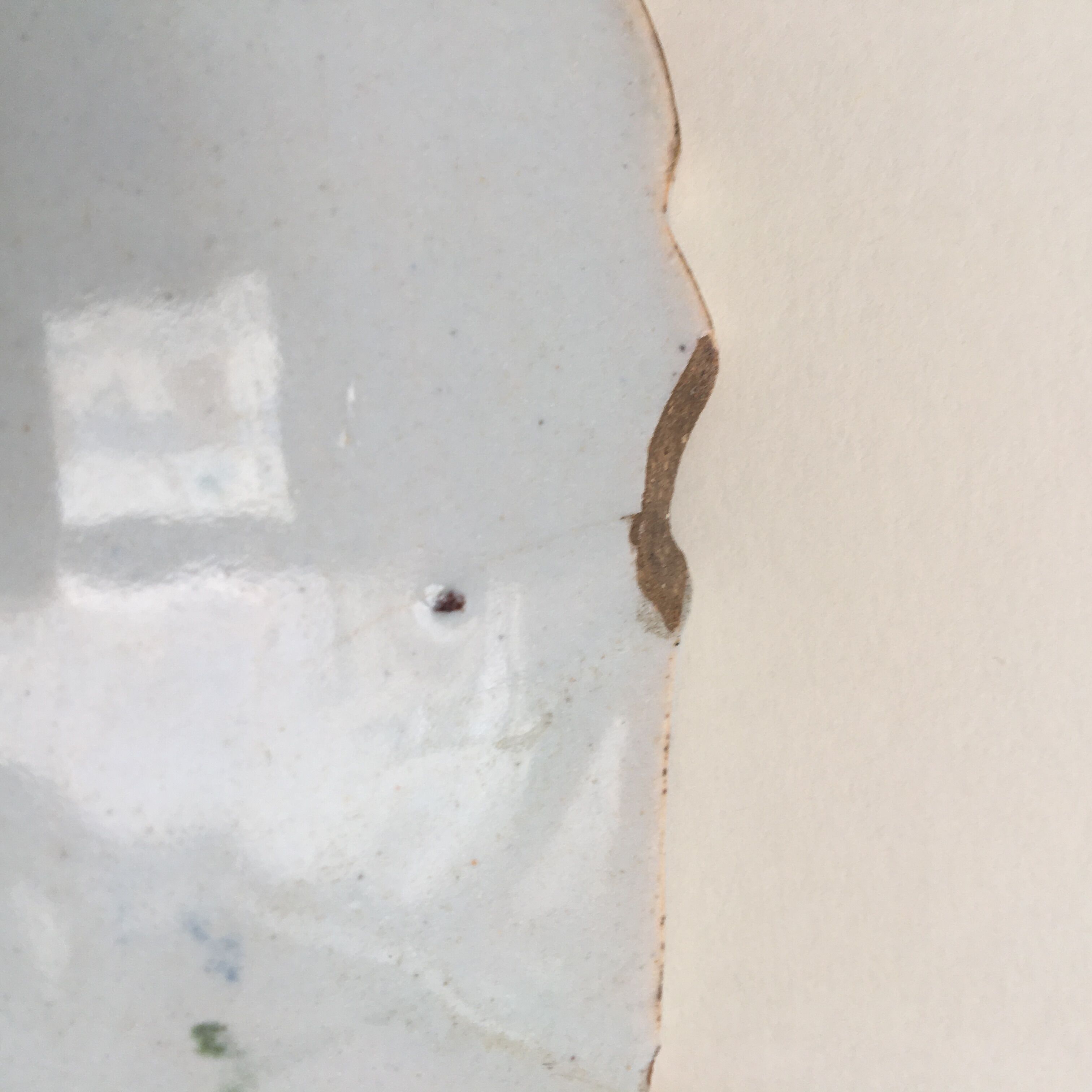 Plate faience 19th decoration flowers "tulips"