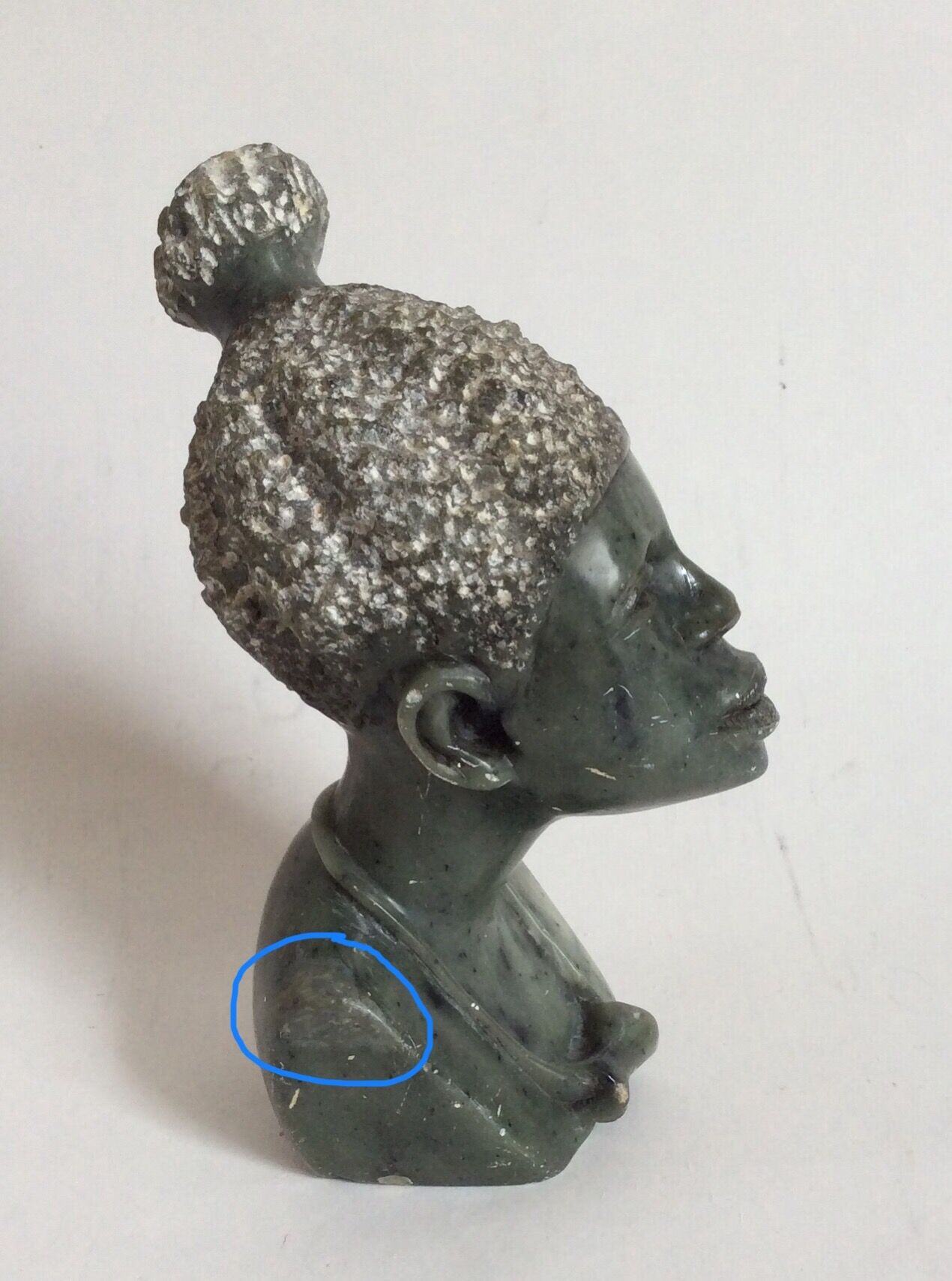 African stone bust