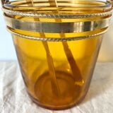 Amber vintage ice bucket