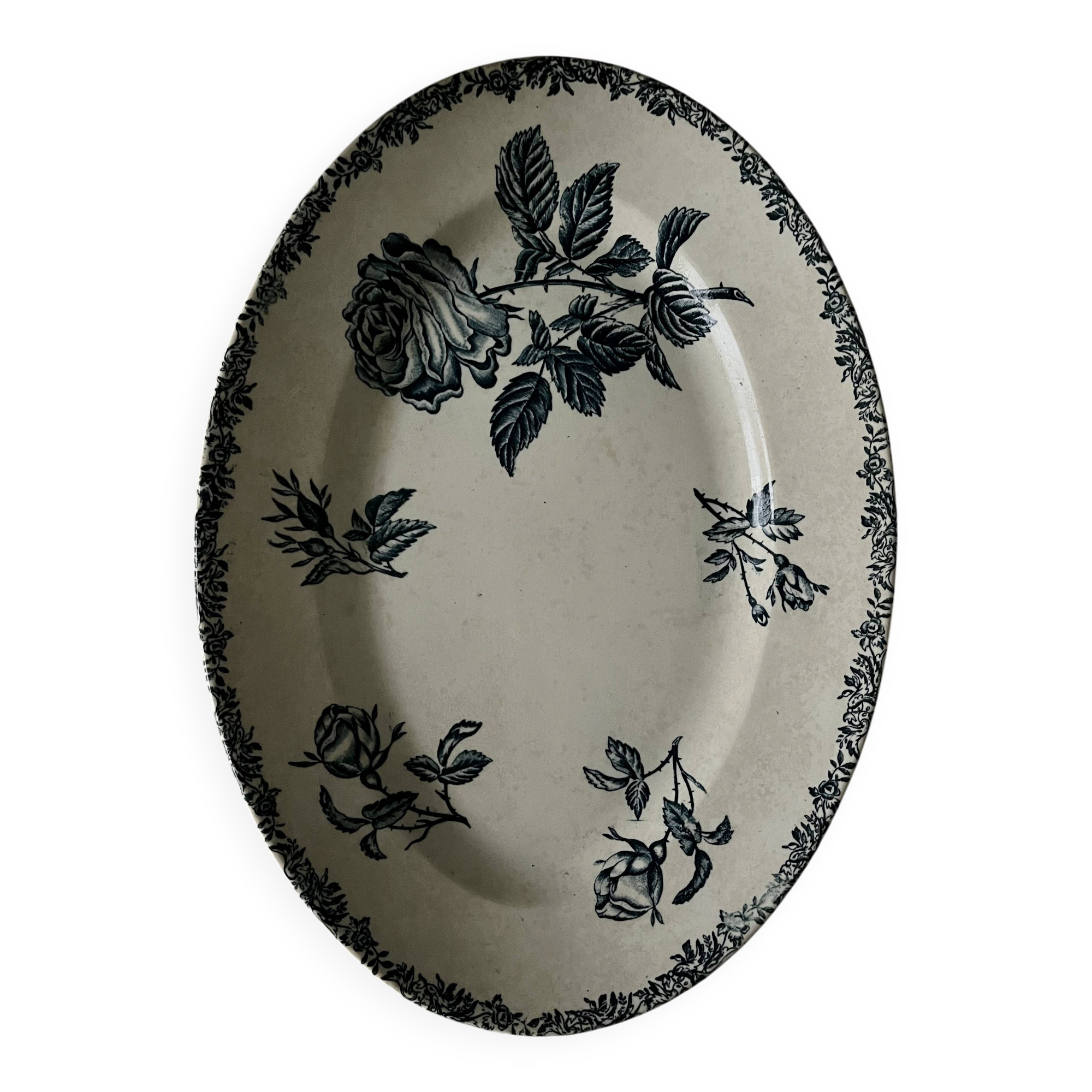 Oval ironstone plate
