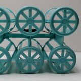 Vintage blue plastic bottle holder
