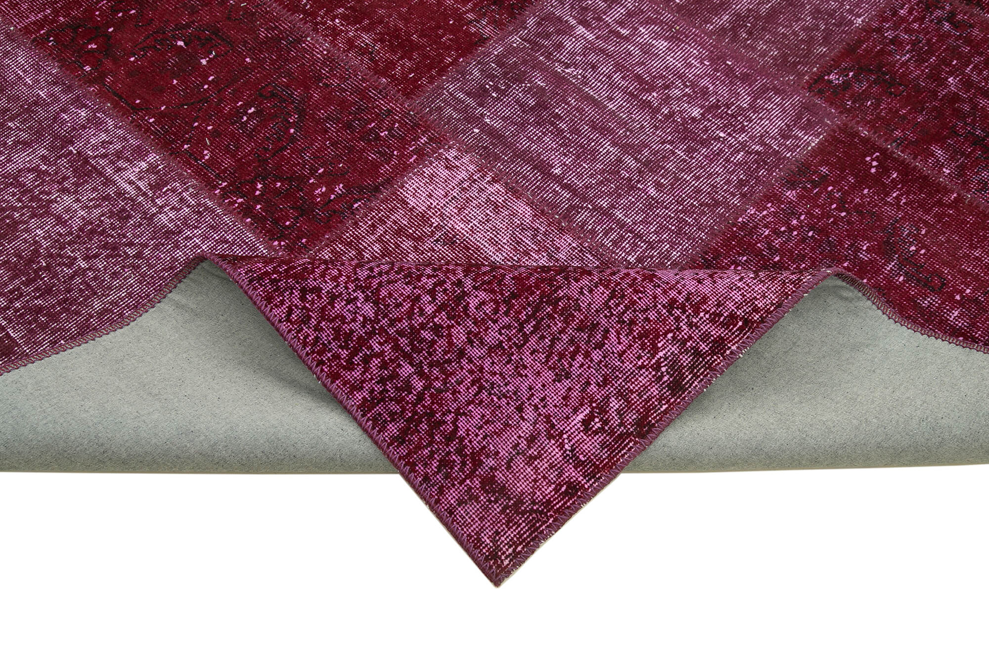 Handmade Oriental Contemporary 199 cm x 300 cm Red Patchwork Carpet