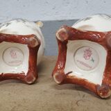 Pair of Satsuma ceramic vases