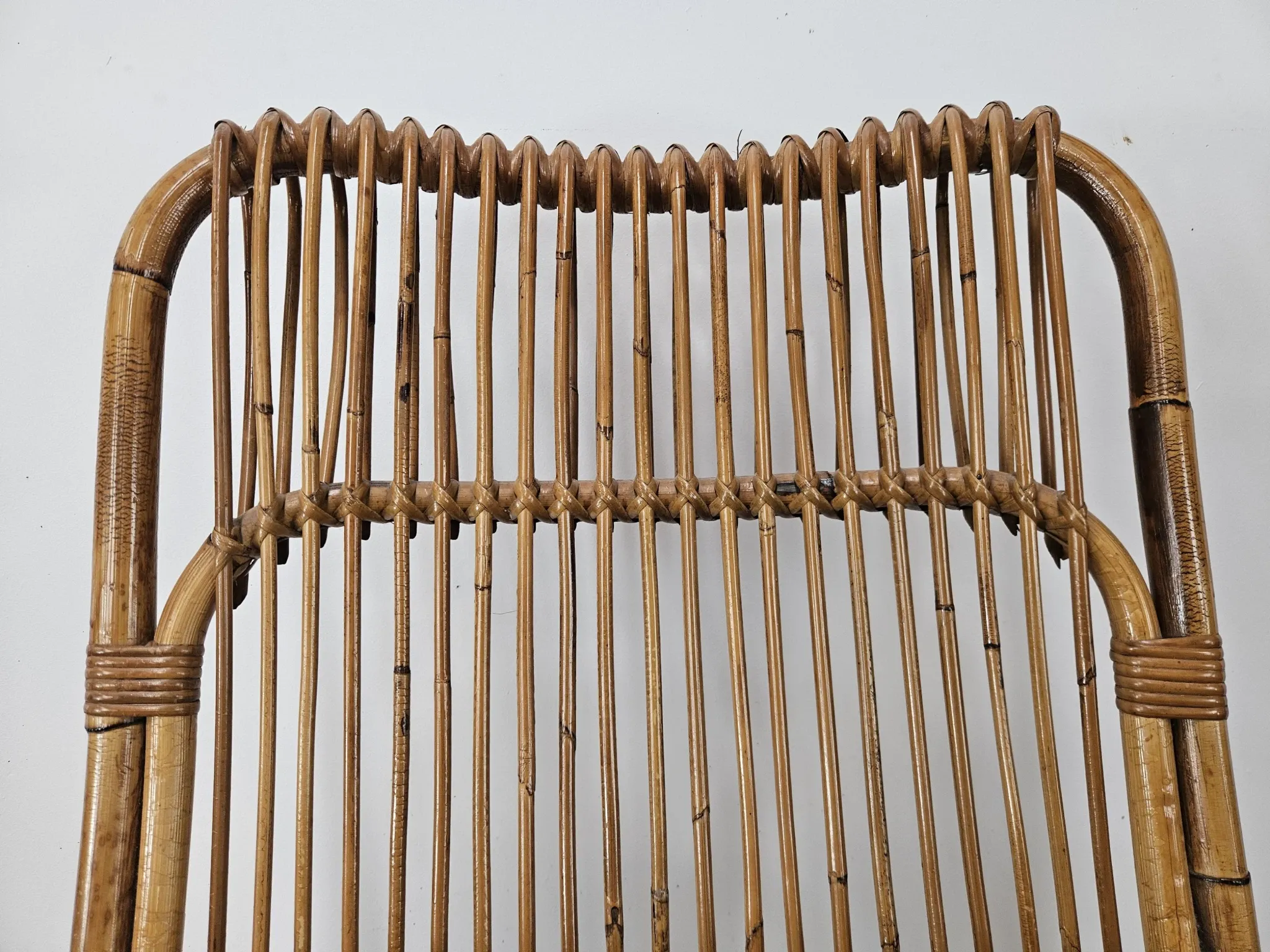 Chaises en osier vintage, 1970
