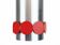 Rare mid century DORIA hanging lamp, Aluminium & red discs