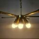 Rare Midcentury Brass Chandelier, 1970s