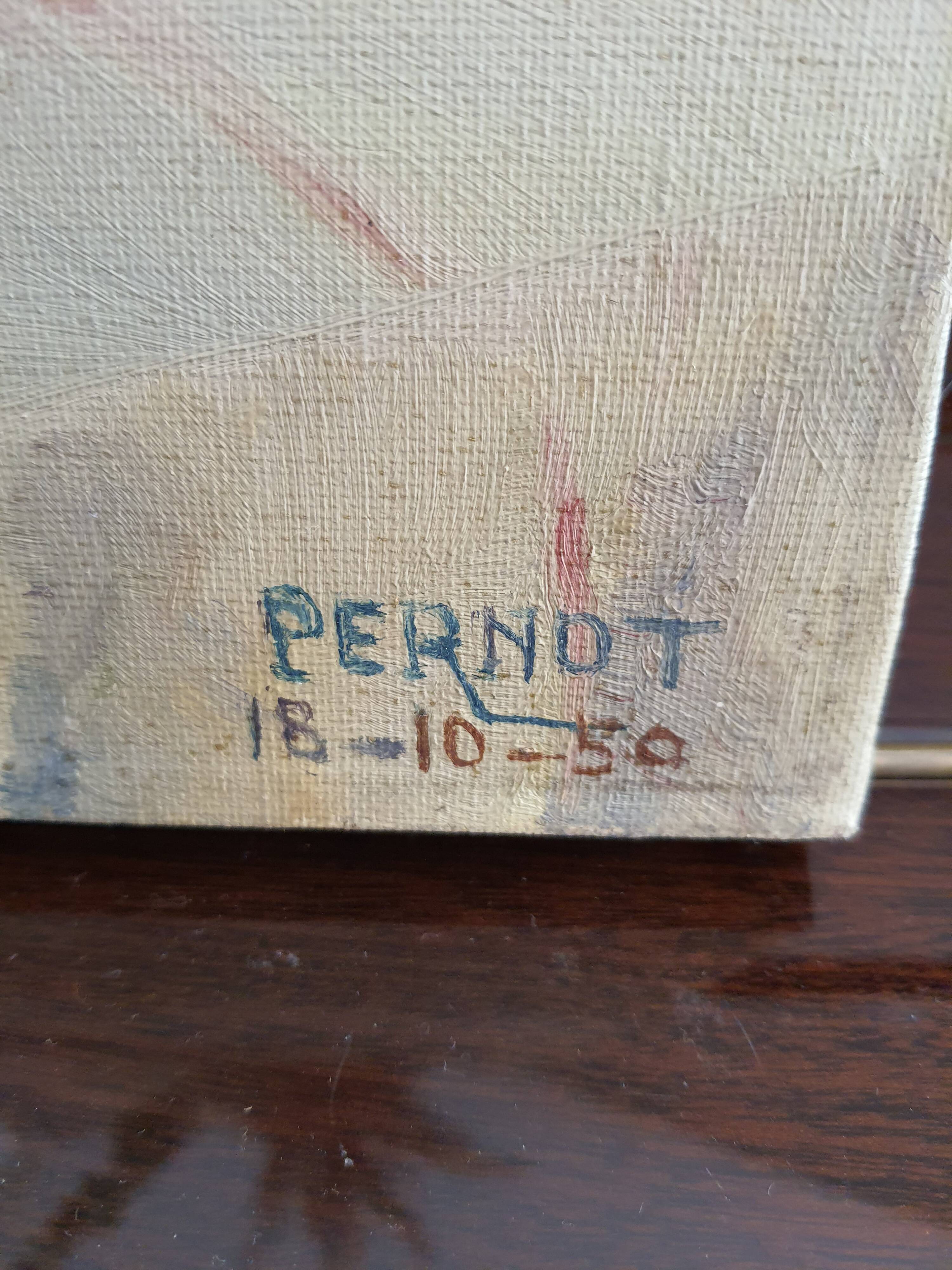 Painting on canvas flowers