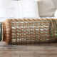 Glass and wicker vase
