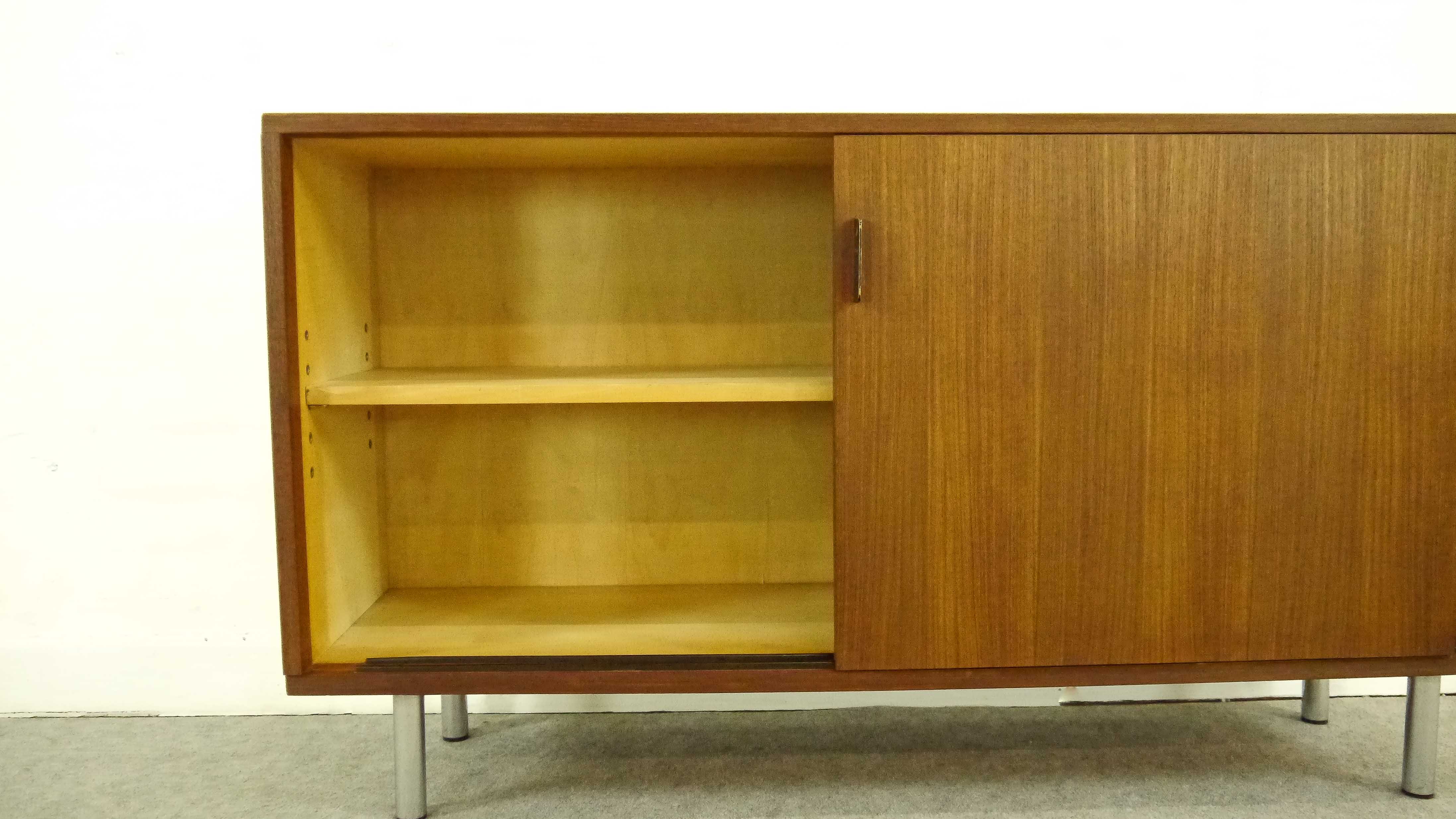 Small Sideboard in Teak by Herbert Hirche for Holzäpfel, Germany