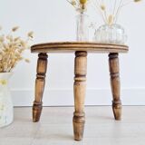 Wooden tripod plant holder
