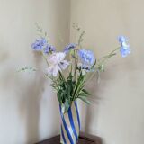 Blue Stripe Twist Vase