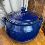 Casserole, enamelled refractory clay pot.