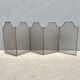 Antique 19th century fireplace screen, 5-panel spark arrester