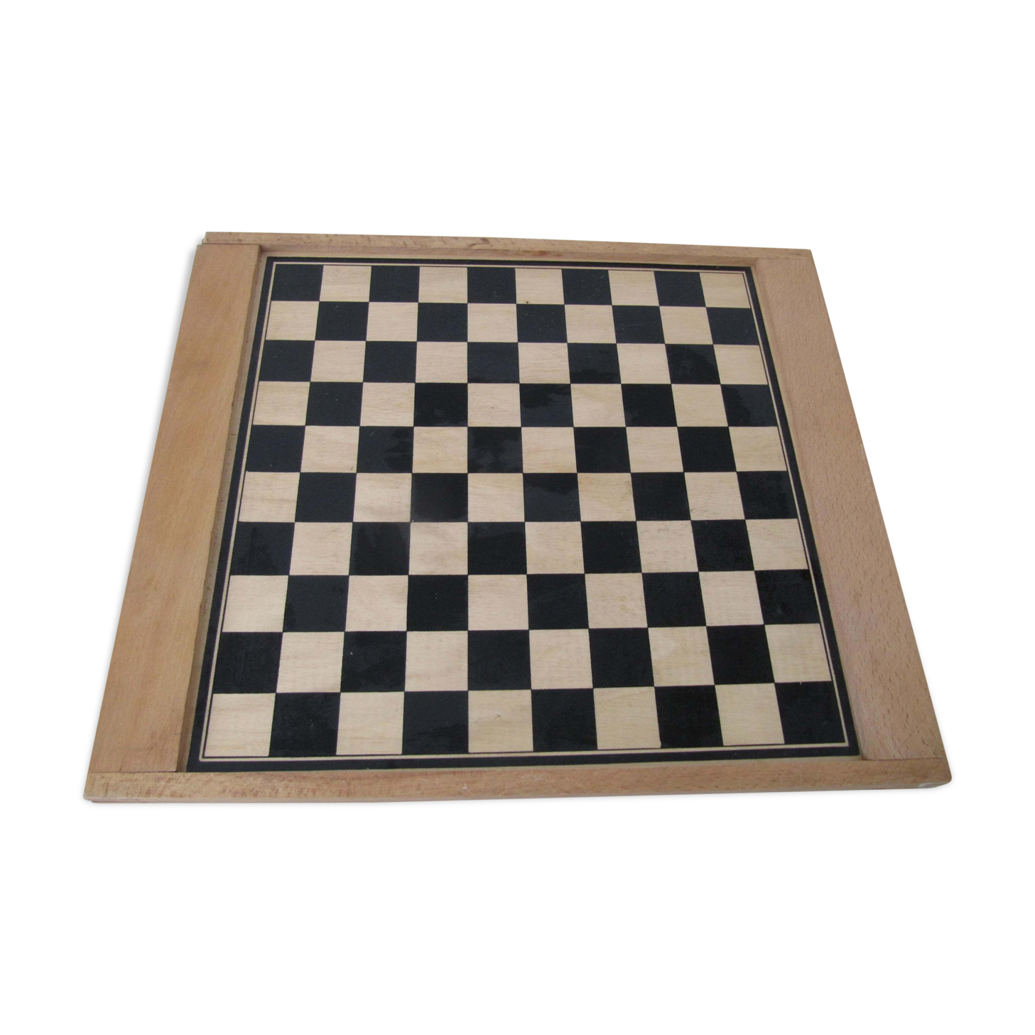 Old wooden checkers game