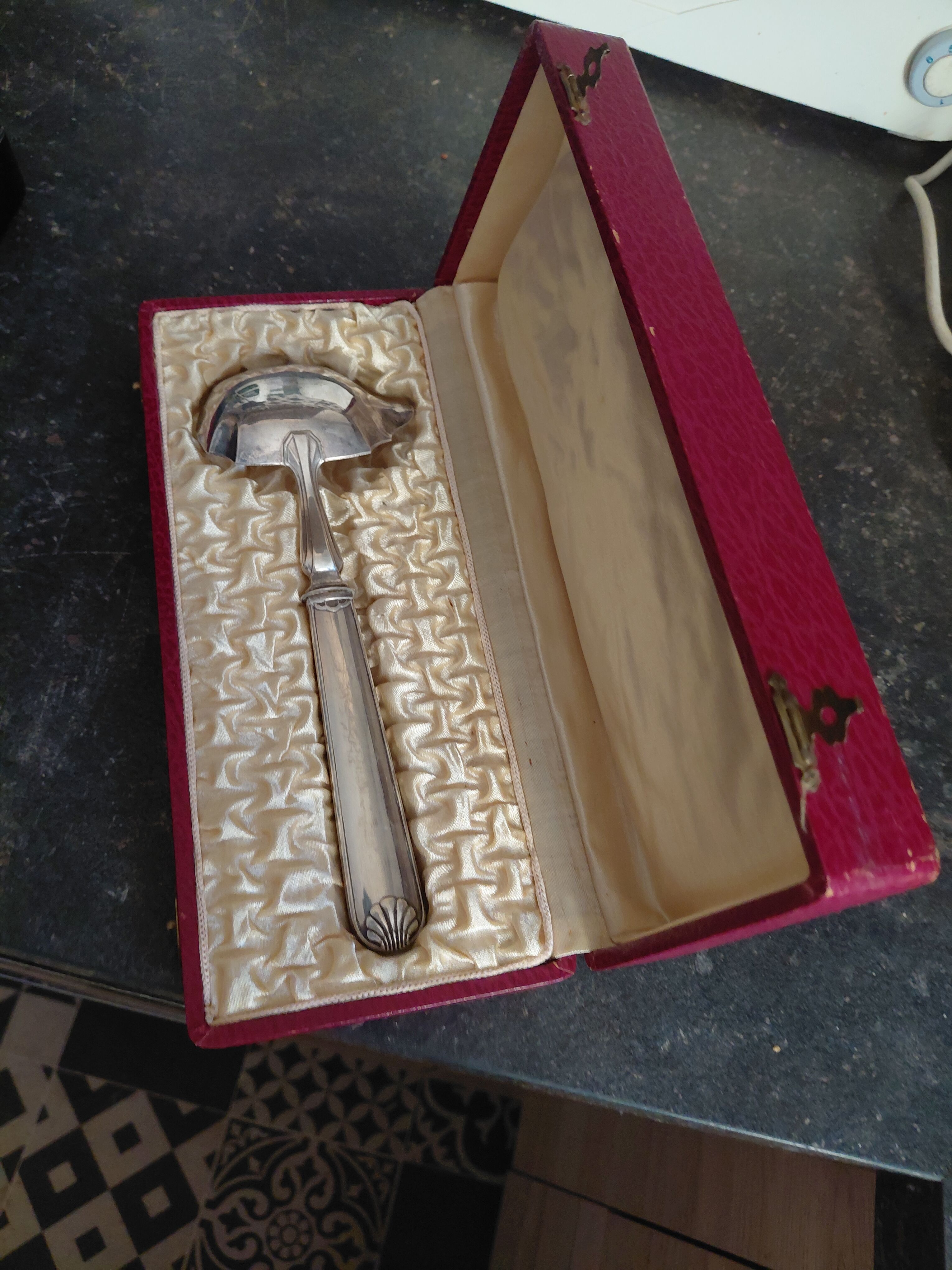 Silver-plated cream ladle