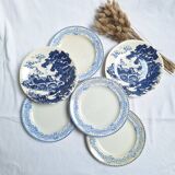 Vintage blue dinner plates