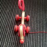 Chien articulè en bois a tirer