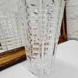 Chiseled glass vase 1960s
