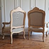 Pair of Louis XV style armchairs