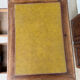 Antique Louis Philippe style desk - mustard yellow leather top