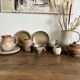Set of French artisanal stoneware ceramics – 1960s
