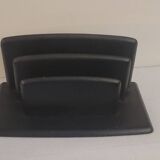 50's black leather letter holder