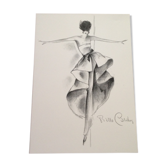 Illustration of Press Fashion Pierre Cardin of the 80s