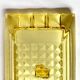 Cendrier vintage Walther en verre jaune