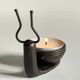 Brutalist escargot vintage candle holder