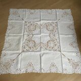 Old openwork embroidered tablecloth + napkins