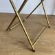Vintage lafuma folding chair with brown striped fabric