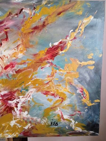 Painting 145cm Acrylic on panel surrealism white bear