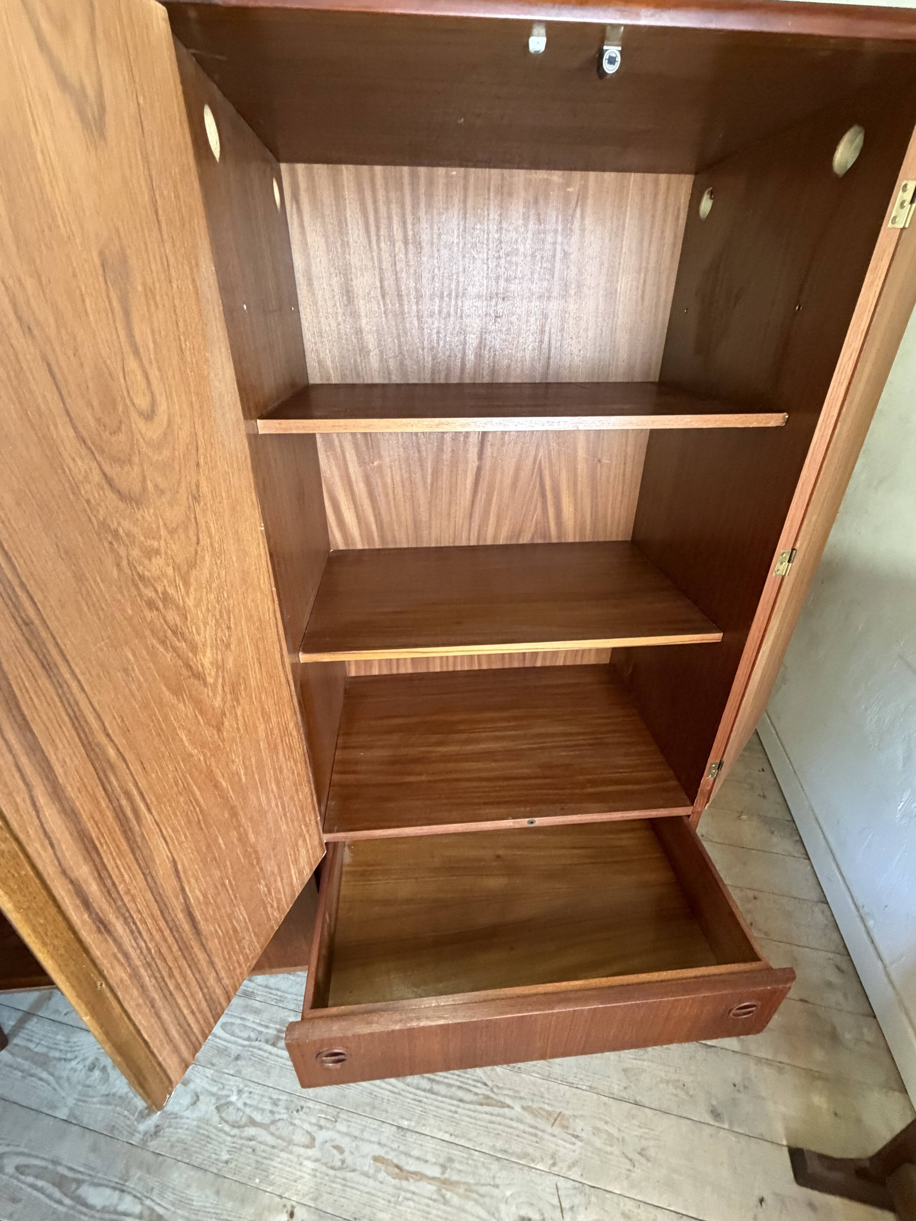 Vintage Scandinavian wardrobe in teak