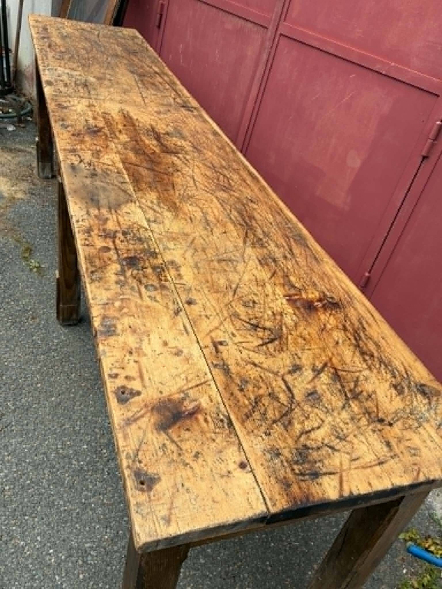 Table desserte en sapin