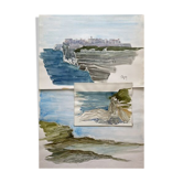 3 tableaux : « st jean de luz» (pays basque) jean-francois devaliere (1926-2021)