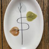 Elements of a vintage table service, 1950s, elegant leaf pattern