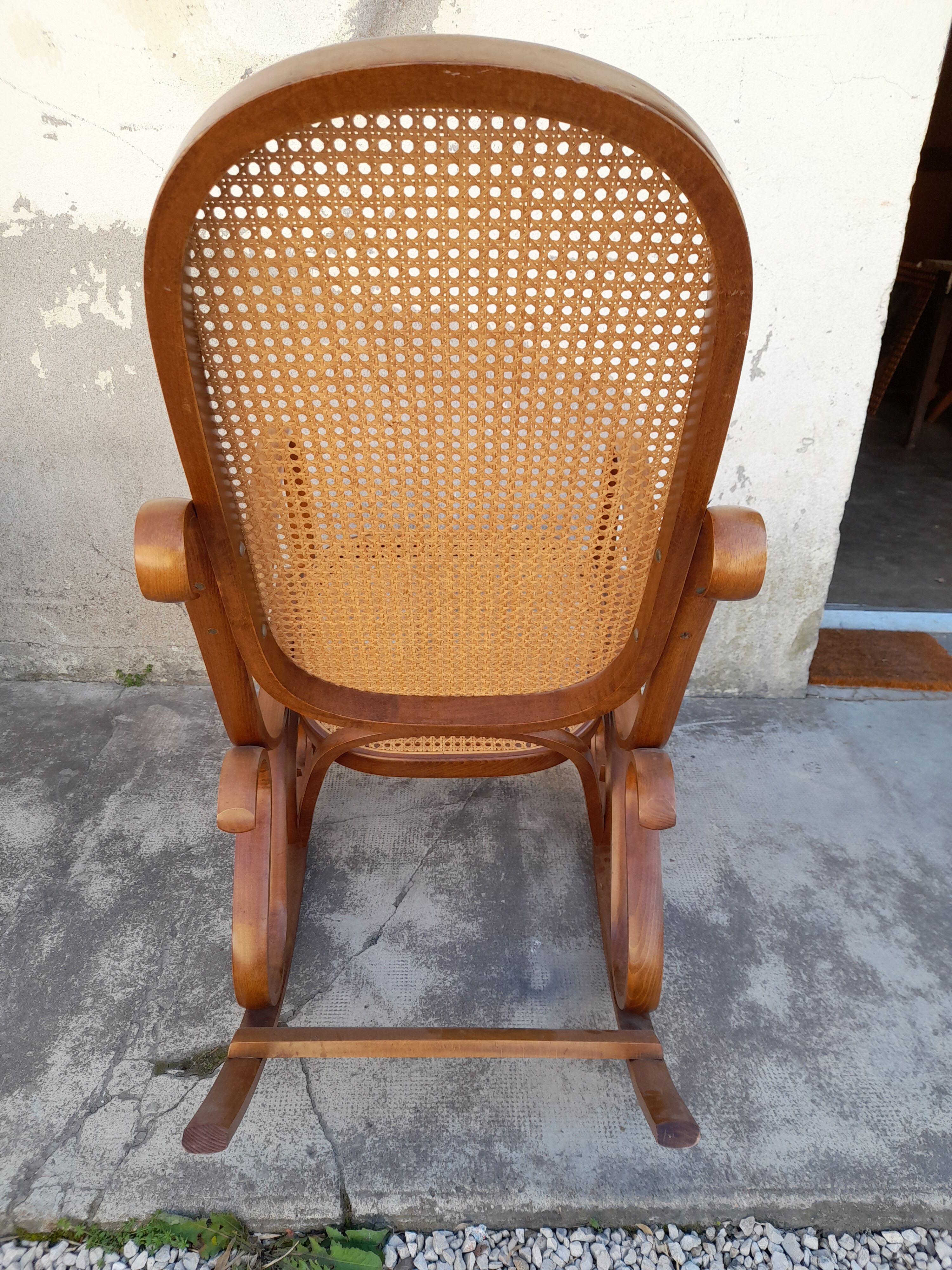 Rocking-chair canne by Luigi Crassevig Italy