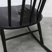Grandessa rocking chair in black beech by Lena Larsson 1960 for Nesto