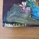 Tableau peinture originale bouquet de fleurs Lefranc vintage 1965