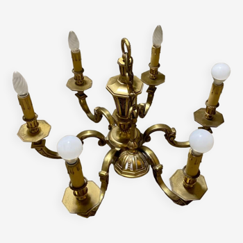 Brass chandelier